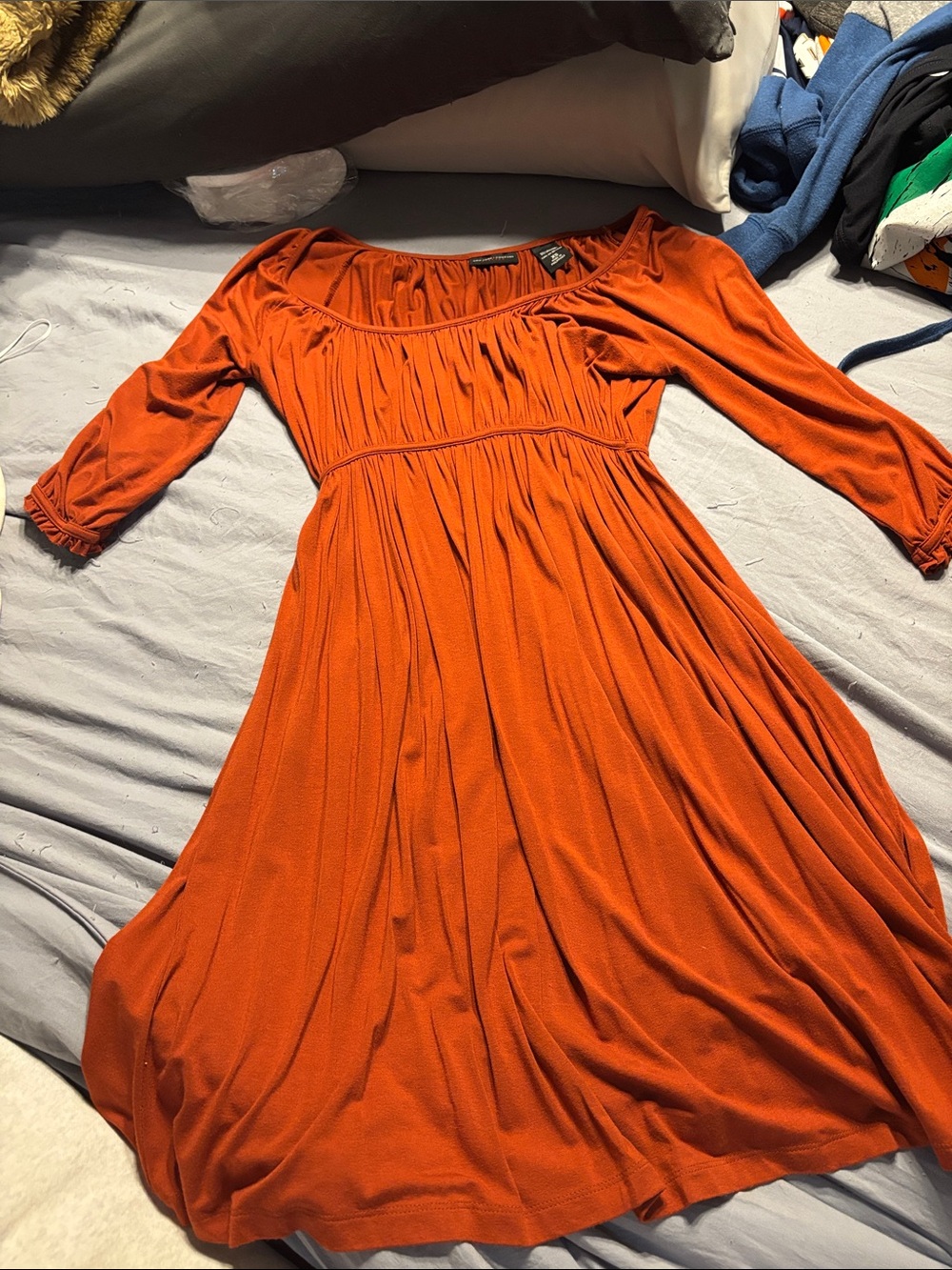 new york company orange dress xs